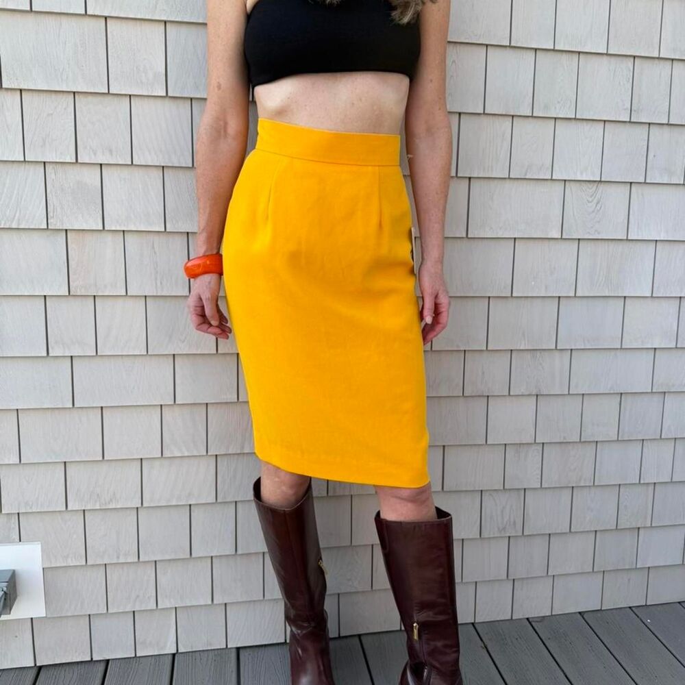 Christian Dior Authentic Vintage 70s/80s Midi Skirt Minimalist Office Twee